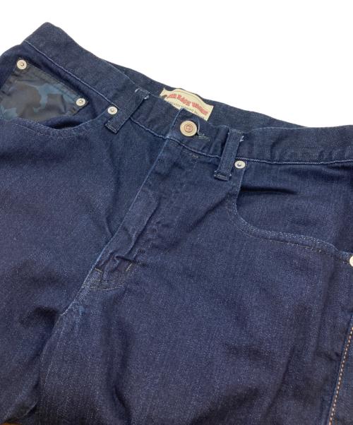 THE BACK WATER（ザバックウォーター）THE BACK WATER (ザバックウォーター) スリム・テーパード フィッシングデニムパンツ  インディゴ サイズ:W32の古着・服飾アイテム