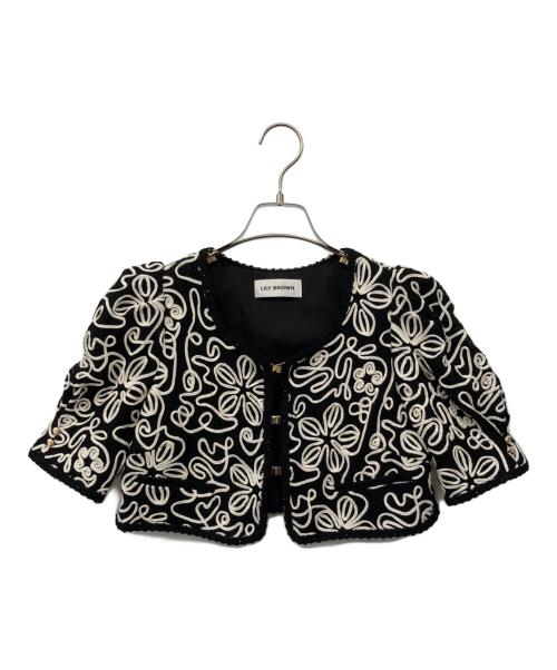 Lily Brown（リリーブラウン）Lily Brown (リリーブラウン) バテンクロシェブレードトリムジャケット ブラック サイズ:Freeの古着・服飾アイテム