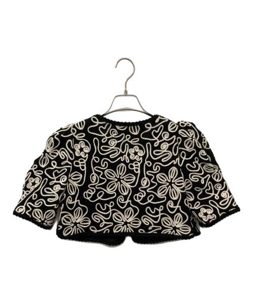 Lily Brown（リリーブラウン）Lily Brown (リリーブラウン) バテンクロシェブレードトリムジャケット ブラック サイズ:Freeの古着・服飾アイテム