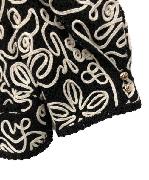 Lily Brown（リリーブラウン）Lily Brown (リリーブラウン) バテンクロシェブレードトリムジャケット ブラック サイズ:Freeの古着・服飾アイテム