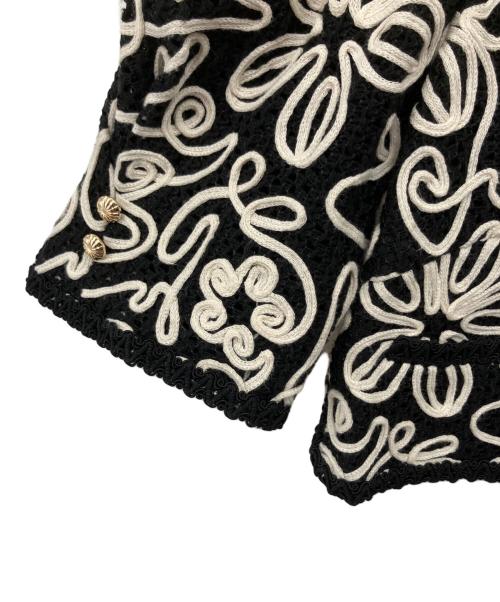 Lily Brown（リリーブラウン）Lily Brown (リリーブラウン) バテンクロシェブレードトリムジャケット ブラック サイズ:Freeの古着・服飾アイテム