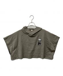 β（ベータ）の古着「ボーダーネコ刺繍アンサンブルプルオーバー」｜グレー