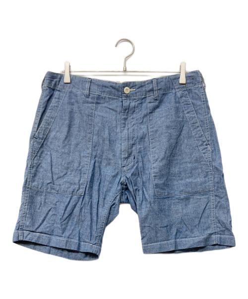 Engineered Garments（エンジニアドガーメンツ）Engineered Garments (エンジニアードガーメンツ) シャンブレーファティークショーツ ブルー サイズ:Mの古着・服飾アイテム