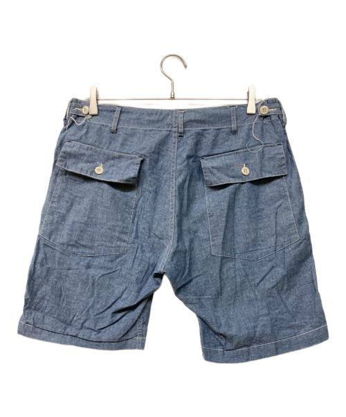 Engineered Garments（エンジニアドガーメンツ）Engineered Garments (エンジニアードガーメンツ) シャンブレーファティークショーツ ブルー サイズ:Mの古着・服飾アイテム