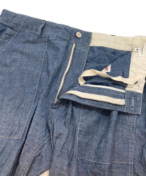 Engineered Garments（エンジニアドガーメンツ）Engineered Garments (エンジニアードガーメンツ) シャンブレーファティークショーツ ブルー サイズ:Mの古着・服飾アイテム