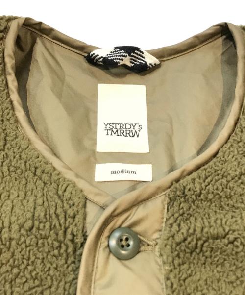 YSTRDY'S TMRRW（イエスタデイズトゥモロウ）YSTRDY'S TMRRW (イエスタデイズトゥモロウ) フリースジャケット カーキ サイズ:Mの古着・服飾アイテム