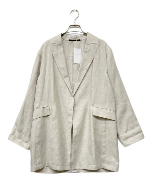 AP STUDIO（エーピーストゥディオ）AP STUDIO (エーピーストゥディオ) 24SS リネンミックスライトジャケット ベージュ サイズ:36 未使用品の古着・服飾アイテム