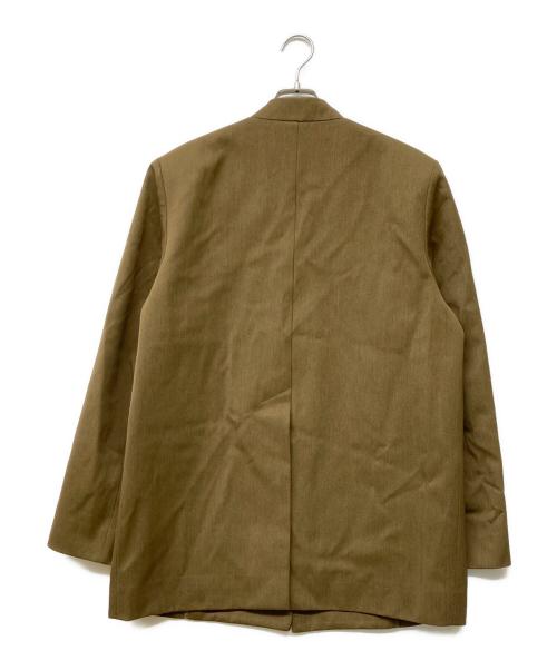digne（ディニュ）digne (ディニュ) collarless jacket オリーブ サイズ:Fの古着・服飾アイテム