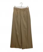 MUSE de Deuxieme Classeミューズ ドゥーズィエム クラス）の古着「GABARDINE WIDE パンツ」｜ベージュ