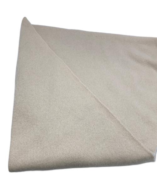 ASAUCE MELER（アソースメレ）ASAUCE MELER (アソースメレ) シームレストライアングルカシミヤニットストール ベージュの古着・服飾アイテム