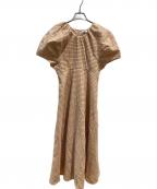 CLANEクラネ）の古着「DOT MESH ONE PIECE」｜ベージュ