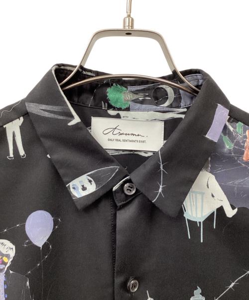 Azuma（アズマ）Azuma (アズマ) × RYOJI YAMADA LYRIC BIG SHIRT ブラックの古着・服飾アイテム