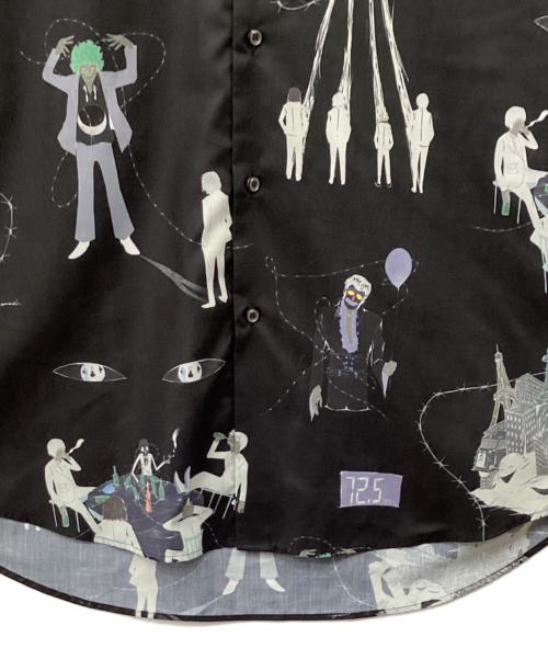 Azuma（アズマ）Azuma (アズマ) × RYOJI YAMADA LYRIC BIG SHIRT ブラックの古着・服飾アイテム