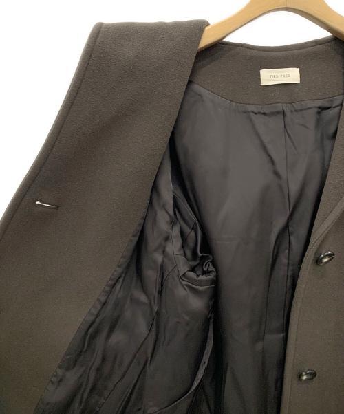 DES PRES（デ プレ）DES PRES (デ プレ) ニューモッサ フーデッドショートコート ダークブラウン サイズ:36の古着・服飾アイテム