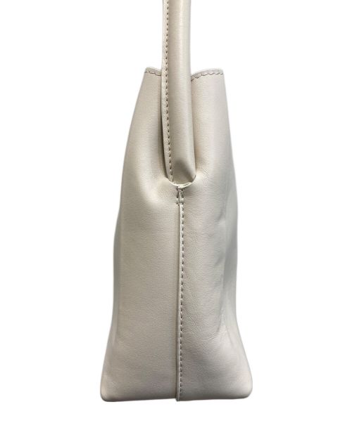 MODERNWEAVING（モダン ウィーヴィング）MODERNWEAVING (モダン ウィーヴィング) MINI ARCH HANDLE PLEAT TOTE アイボリー サイズ:表記なしの古着・服飾アイテム