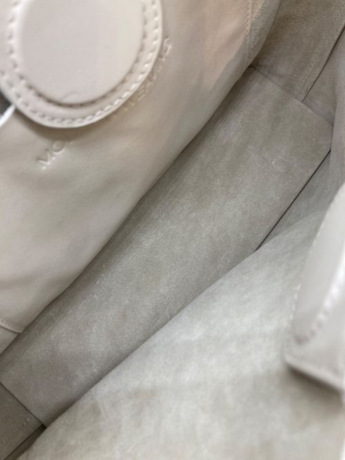 MODERNWEAVING（モダン ウィーヴィング）MODERNWEAVING (モダン ウィーヴィング) MINI ARCH HANDLE PLEAT TOTE アイボリー サイズ:表記なしの古着・服飾アイテム