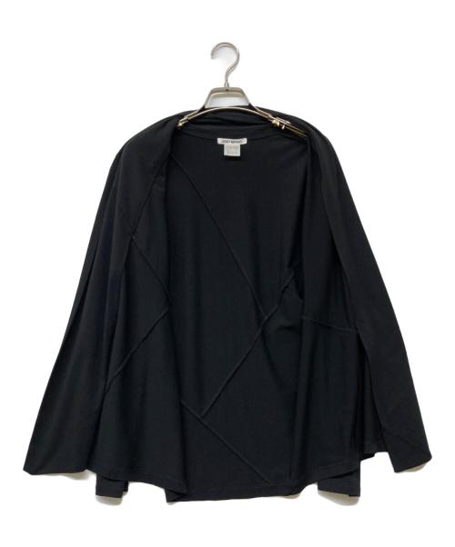 ISSEY MIYAKE（イッセイミヤケ）ISSEY MIYAKE (イッセイミヤケ) ストレッチカーディガン ブラック サイズ:2の古着・服飾アイテム