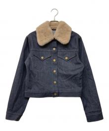 FOXEY（フォクシー）の古着「ミンクファーデニムジャケット」｜インディゴ