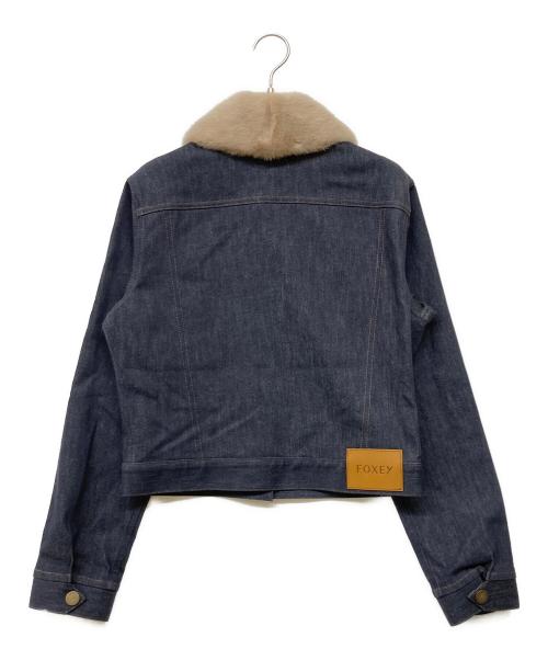 FOXEY（フォクシー）FOXEY (フォクシー) ミンクファーデニムジャケット インディゴ サイズ:38の古着・服飾アイテム