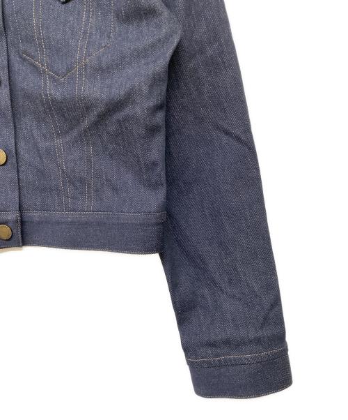 FOXEY（フォクシー）FOXEY (フォクシー) ミンクファーデニムジャケット インディゴ サイズ:38の古着・服飾アイテム