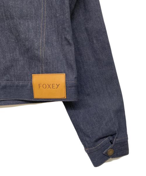 FOXEY（フォクシー）FOXEY (フォクシー) ミンクファーデニムジャケット インディゴ サイズ:38の古着・服飾アイテム