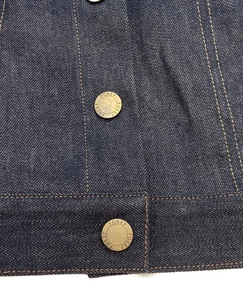 FOXEY（フォクシー）FOXEY (フォクシー) ミンクファーデニムジャケット インディゴ サイズ:38の古着・服飾アイテム