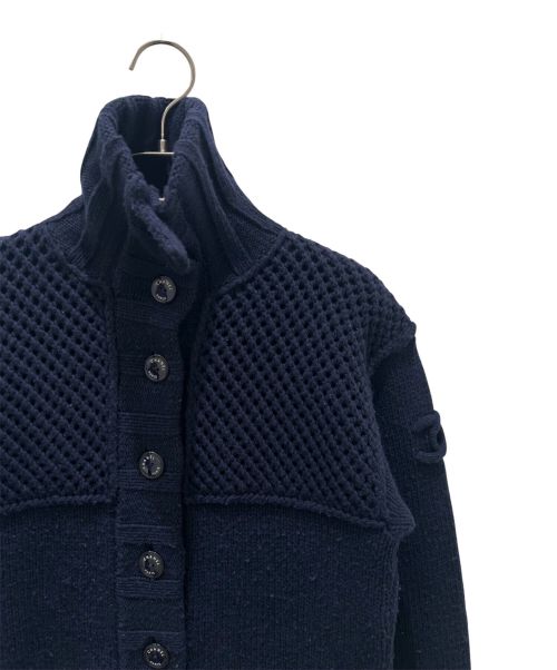 CHANEL（シャネル）CHANEL (シャネル) ウール カシミヤ ニット ジャケット ネイビー サイズ:34の古着・服飾アイテム
