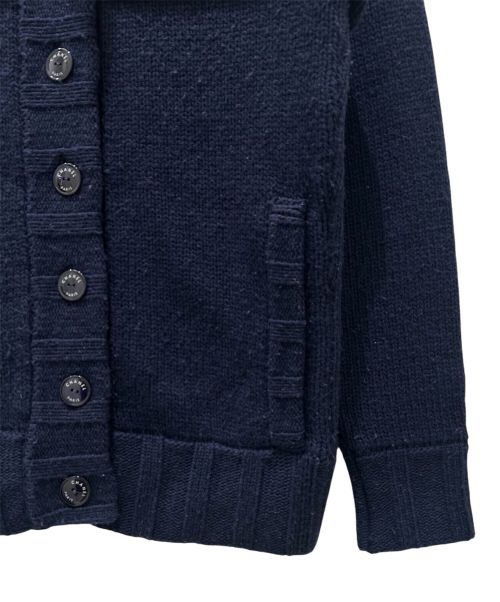 CHANEL（シャネル）CHANEL (シャネル) ウール カシミヤ ニット ジャケット ネイビー サイズ:34の古着・服飾アイテム