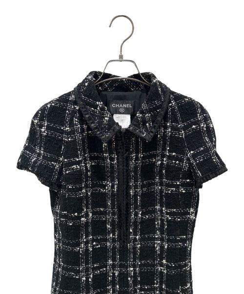 CHANEL（シャネル）CHANEL (シャネル) ツイード ワンピース ブラック サイズ:36の古着・服飾アイテム