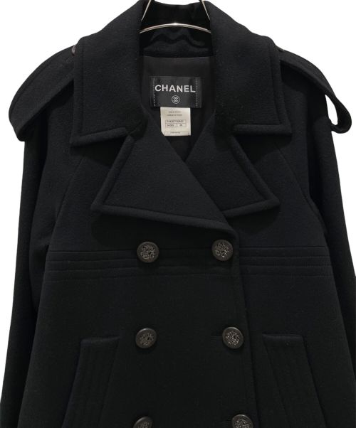 CHANEL（シャネル）CHANEL (シャネル) ダブルロングコート ブラック サイズ:36の古着・服飾アイテム