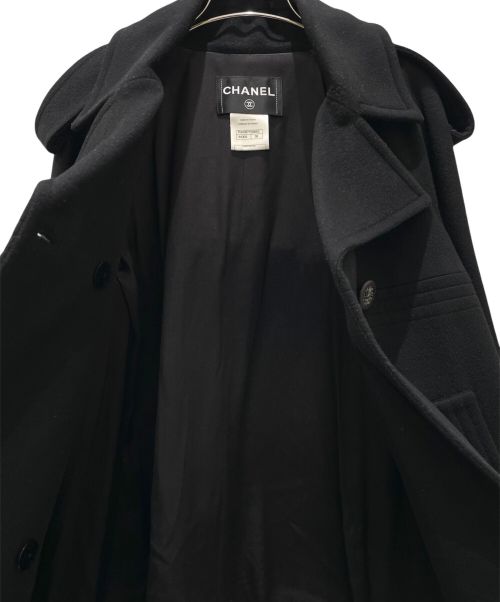 CHANEL（シャネル）CHANEL (シャネル) ダブルロングコート ブラック サイズ:36の古着・服飾アイテム