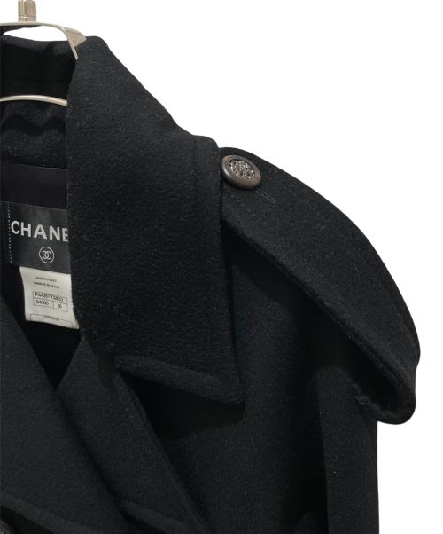 CHANEL（シャネル）CHANEL (シャネル) ダブルロングコート ブラック サイズ:36の古着・服飾アイテム