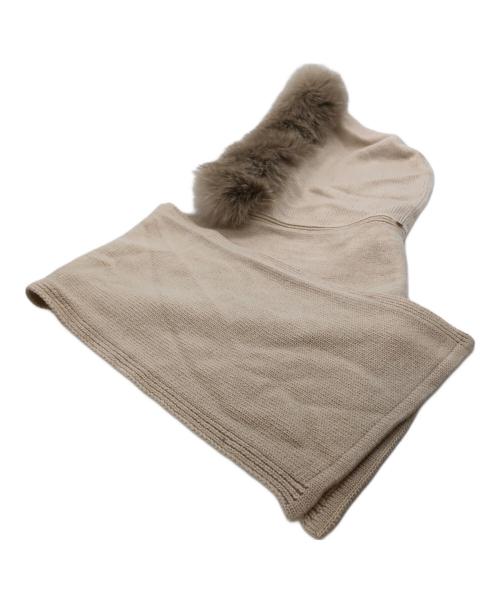 FOXEY（フォクシー）FOXEY (フォクシー) ファーフード付マフラー ベージュ サイズ:下記参照の古着・服飾アイテム