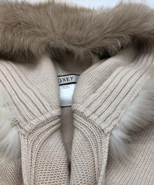 FOXEY（フォクシー）FOXEY (フォクシー) ファーフード付マフラー ベージュ サイズ:下記参照の古着・服飾アイテム