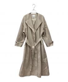 Spick and Span（スピック＆スパン）の古着「C/Cu ノーカラートレンチコート」｜ベージュ