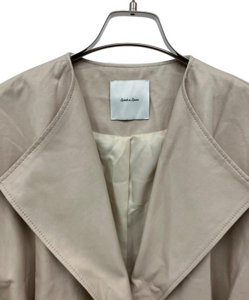 Spick and Span（スピック＆スパン）Spick and Span (スピック＆スパン) C/Cu ノーカラートレンチコート ベージュ サイズ:38の古着・服飾アイテム