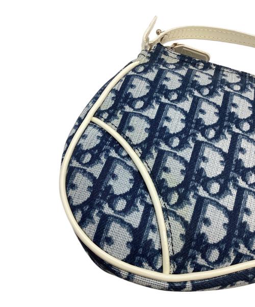 Christian Dior（クリスチャン ディオール）Christian Dior (クリスチャン ディオール) トロッター ワンショルダー サドルバッグ ブルーの古着・服飾アイテム