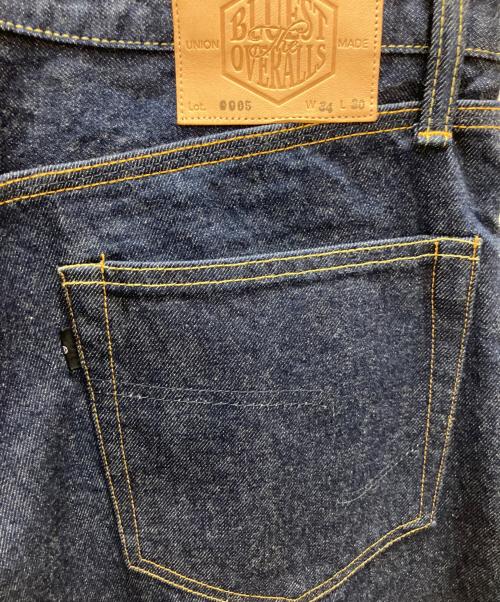 THE BLUEST OVERALLS（ザ ブルーエスト オーバーオールズ）THE BLUEST OVERALLS (ザ ブルーエスト オーバーオールズ) BIG T DENIM PANTS インディゴ サイズ:86の古着・服飾アイテム