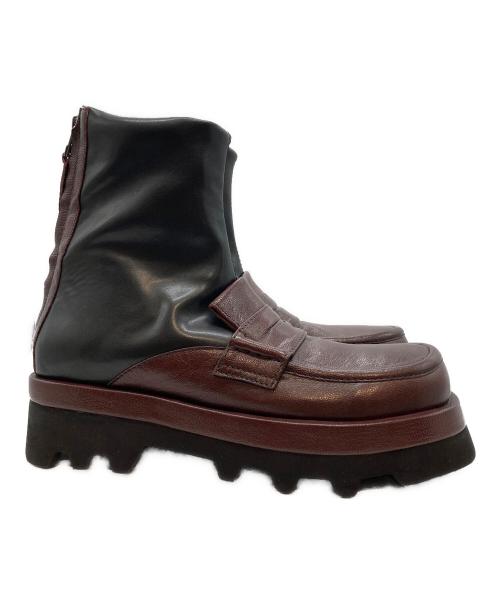 yuko imanishi（ユウコイマニシ）yuko imanishi (ユウコイマニシ) 厚底ローファーブーツ ブラウン サイズ:37の古着・服飾アイテム