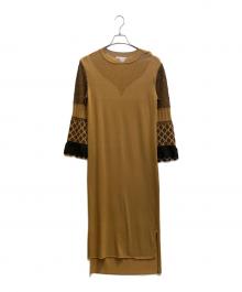 Mame Kurogouchi（マメクロゴウチ）の古着「ニットドレス」｜キャメル