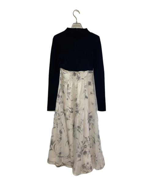 MERCURY DUO（マーキュリーデュオ）MERCURY DUO (マーキュリーデュオ) フラワードッキングコルセットニットワンピース ベージュ サイズ:Sの古着・服飾アイテム