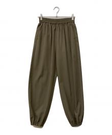 journal standard L'essage（ジャーナルスタンダード レサージュ）の古着「RCツイルギャザーパンツ」｜グリーン
