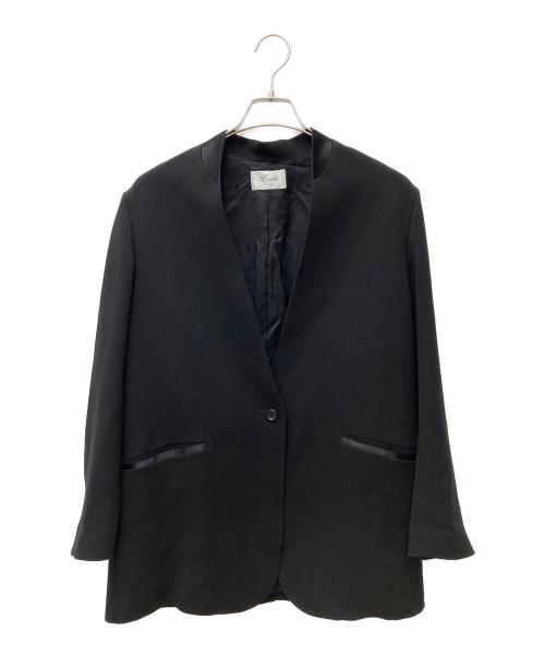 Lisiere（リジェール）Lisiere (リジェール) No Collar Relax Jacket ブラック サイズ:36の古着・服飾アイテム