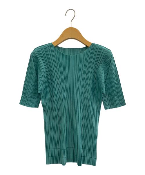 PLEATS PLEASE（プリーツプリーズ）PLEATS PLEASE (プリーツプリーズ) 半袖プリーツシャツ グリーン サイズ:-の古着・服飾アイテム