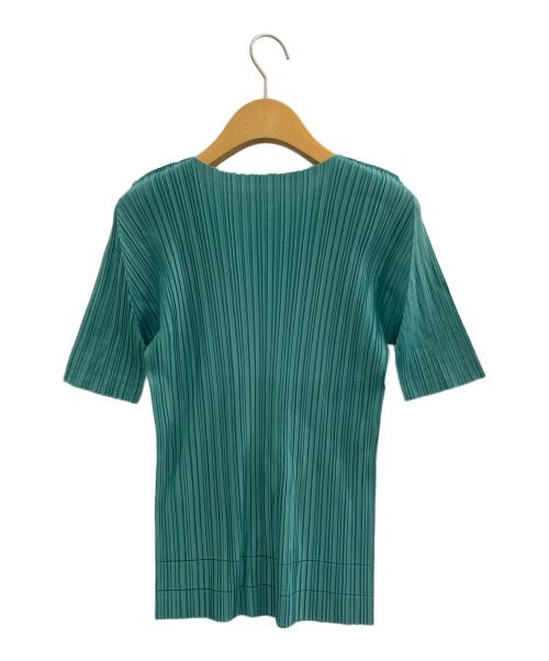 PLEATS PLEASE（プリーツプリーズ）PLEATS PLEASE (プリーツプリーズ) 半袖プリーツシャツ グリーン サイズ:-の古着・服飾アイテム