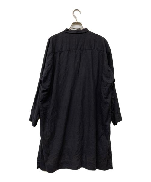 HOMME PLISSE ISSEY MIYAKE（オム プリッセ イッセイ ミヤケ）HOMME PLISSE ISSEY MIYAKE (オム プリッセ イッセイ ミヤケ) プルオーバーロングシャツ ブラック サイズ:2の古着・服飾アイテム