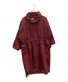 ISSEY MIYAKE（イッセイミヤケ）の古着「ハイネックワンピース」｜レッド