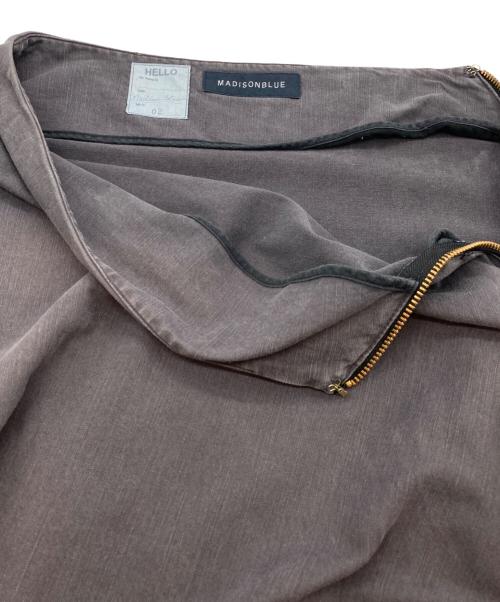 MADISON BLUE（マディソンブルー）MADISON BLUE (マディソンブルー) MI-MOLLET FLARE BACK SATIN SK チャコールグレー サイズ:Mの古着・服飾アイテム