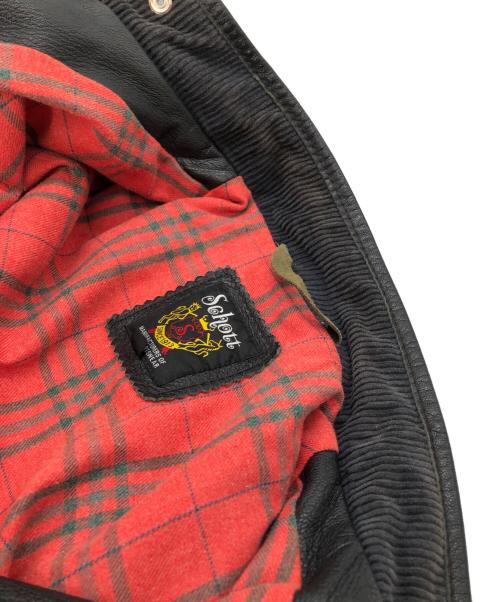 Schott（ショット）Schott (ショット) ゴートレザートレイルジャケット ブラック サイズ:Mの古着・服飾アイテム