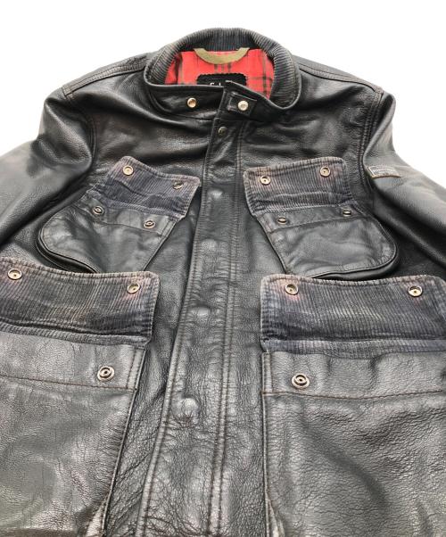 Schott（ショット）Schott (ショット) ゴートレザートレイルジャケット ブラック サイズ:Mの古着・服飾アイテム